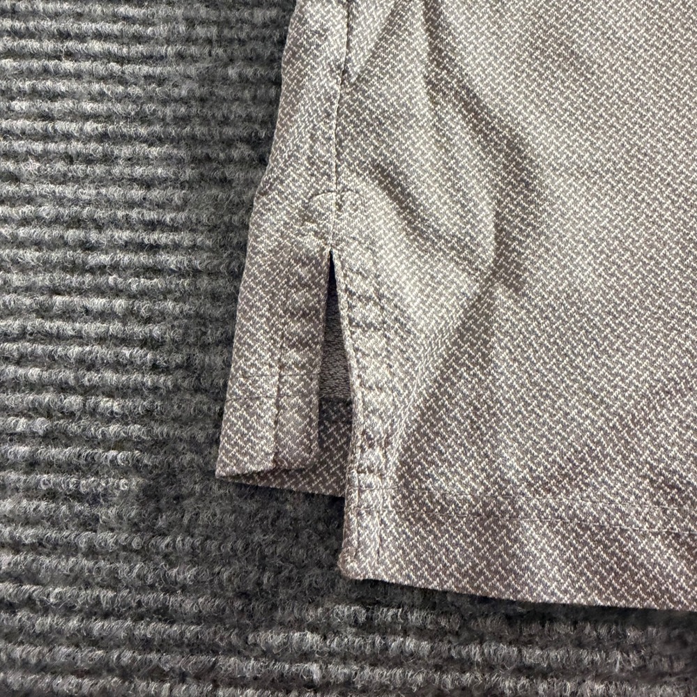 Peter Millar Mens XL Grey Geometric Micro Pattern Short Sleeve Polo Shirt Golf - Picture 5 of 7